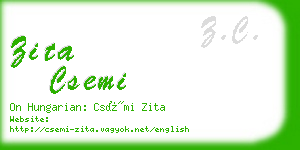 zita csemi business card